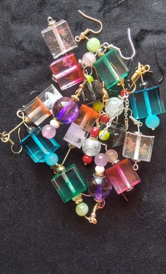 Boucles perles de résine