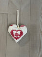 Coeur en tissus décoration fait main