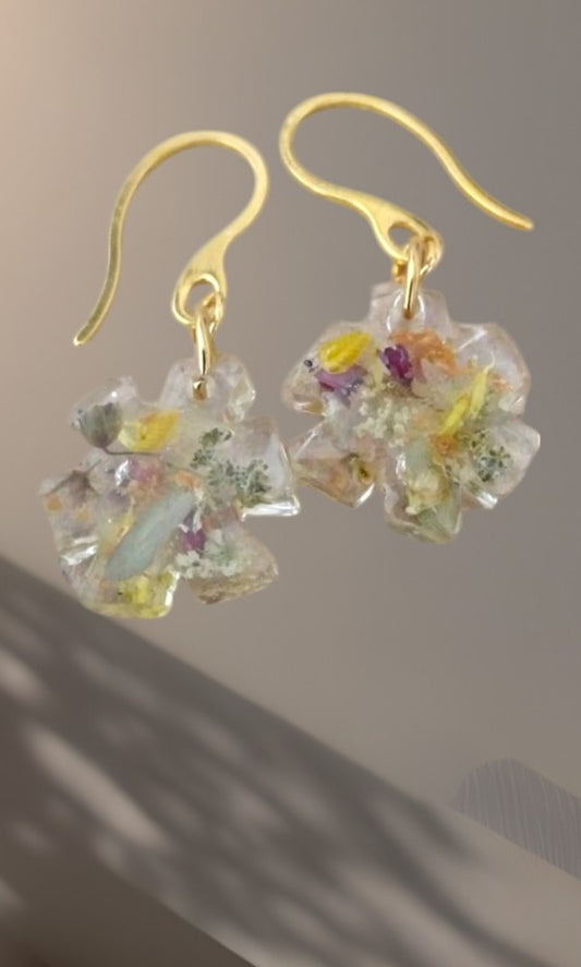 Boucles fleurs séchées