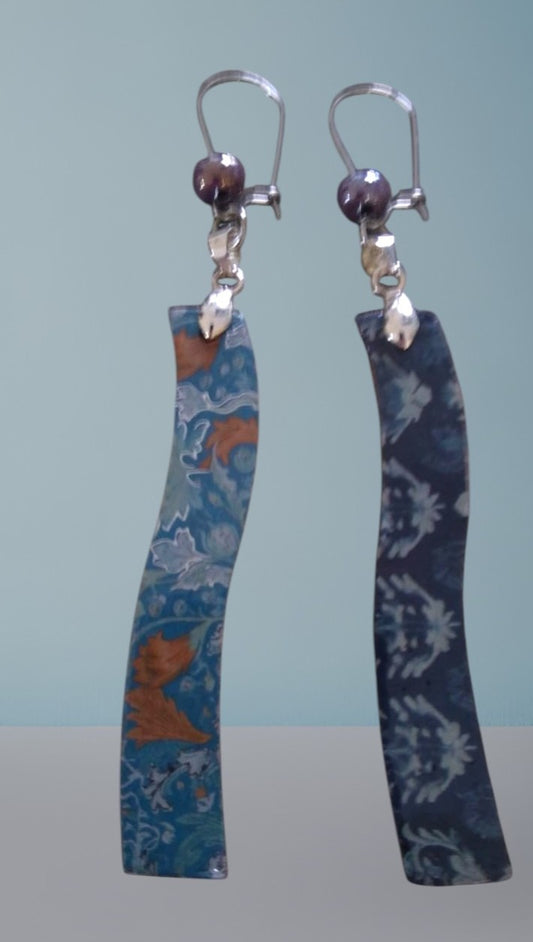 Boucles d'oreille bois  réversibles