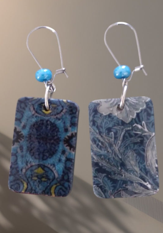 Boucles d'oreille bois réversibles