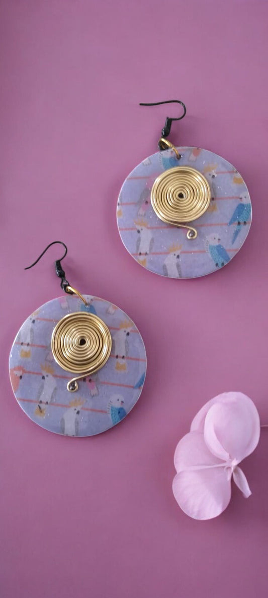 Boucles d'oreille bois
