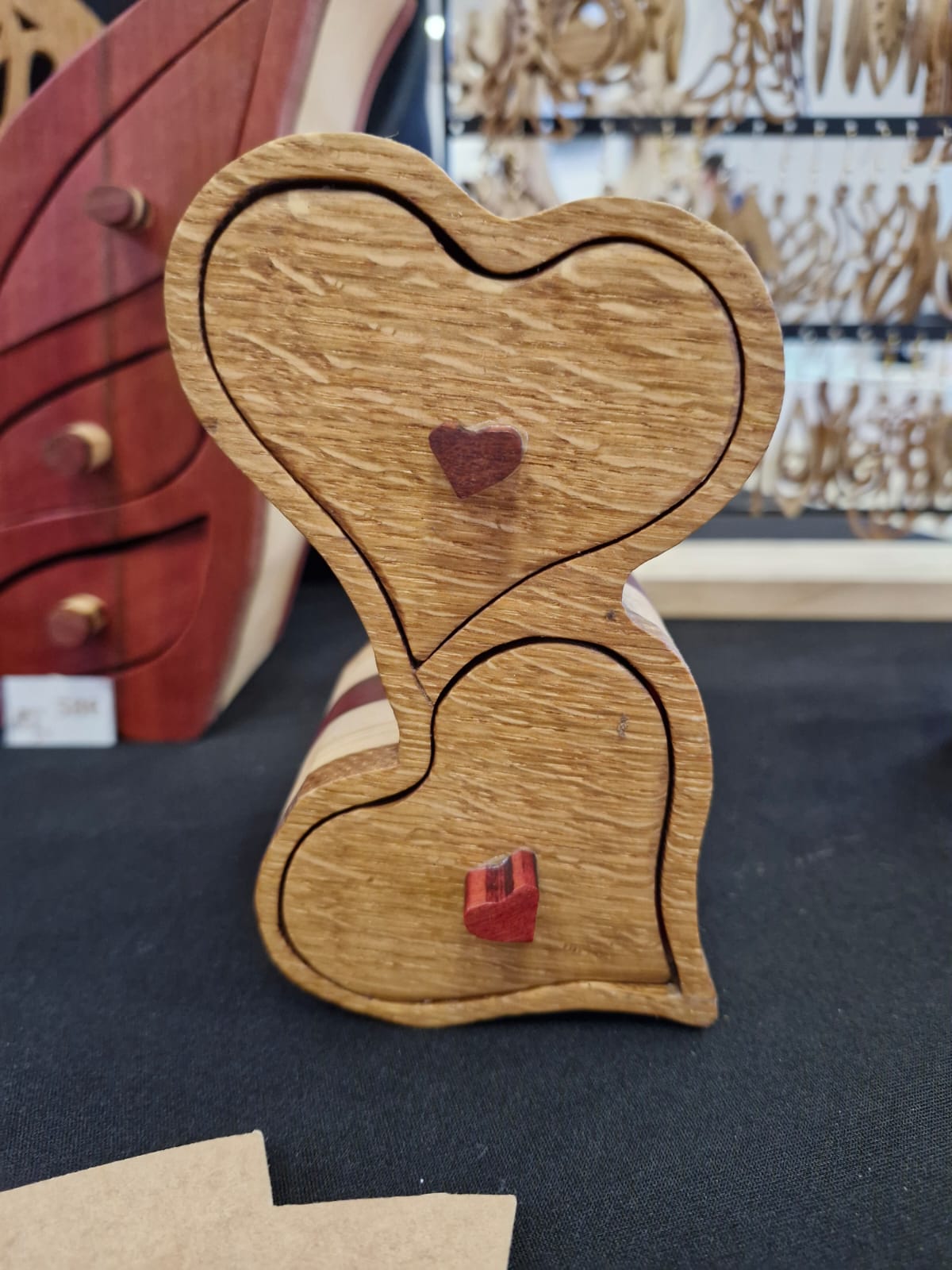 Boîte à bijoux doubles Cœurs